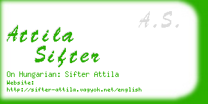attila sifter business card